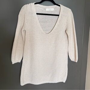 Zara Knit Cream Sweater Size S